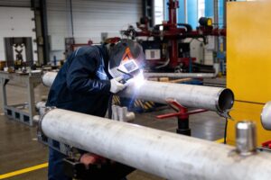 welding a pipe spool welding a pipe spool